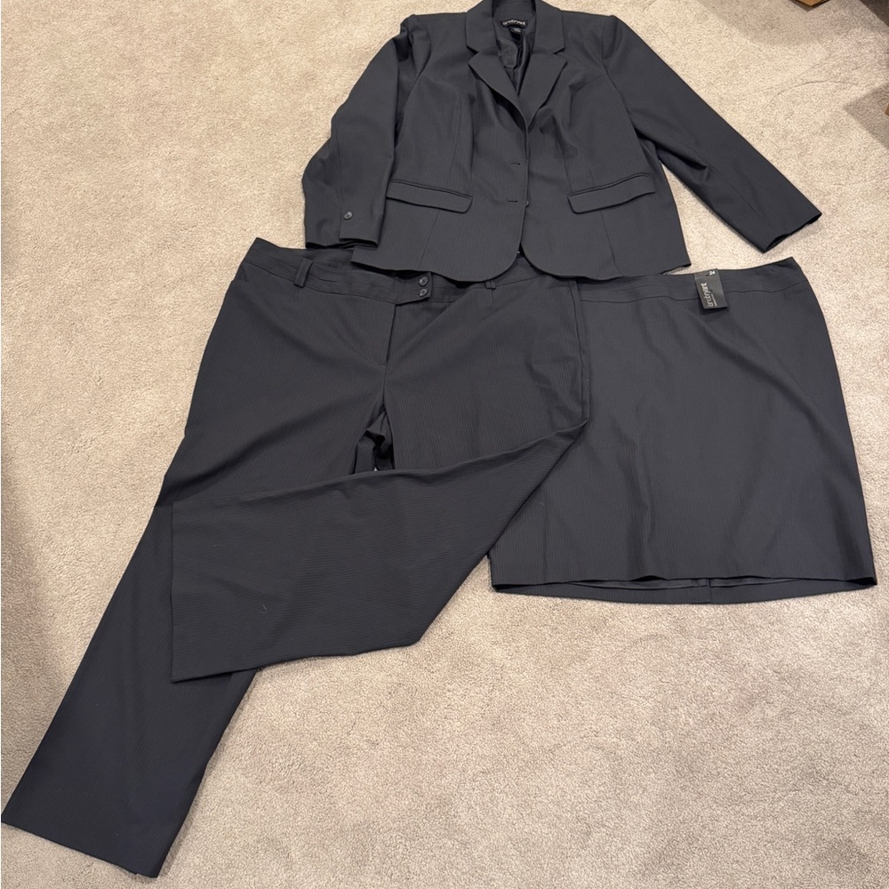Lane Bryant Pinstripe Suit Set